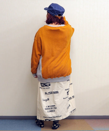 裏毛配色リブ長袖シャツ/25012601