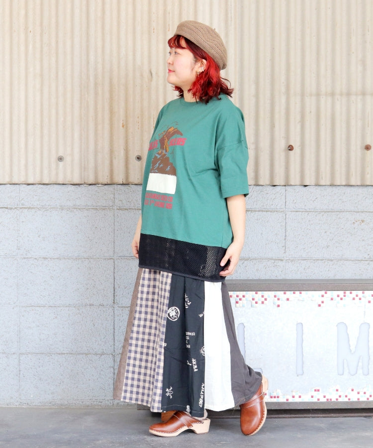 【新作】裾メッシュTシャツ/25042610