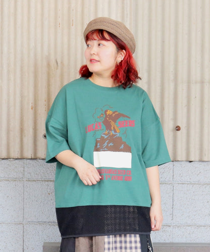 【新作】裾メッシュTシャツ/25042610