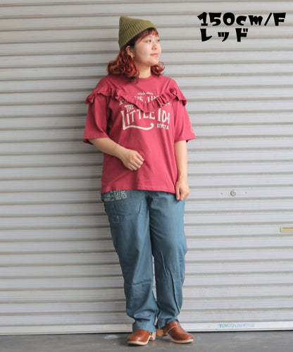 【新作】Vフリル切替Tシャツ/25052320