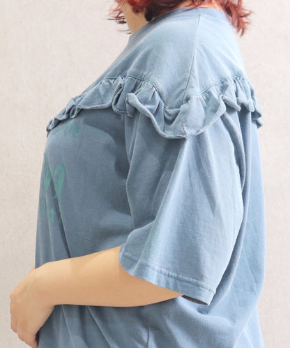 【新作】Vフリル切替Tシャツ/25052320